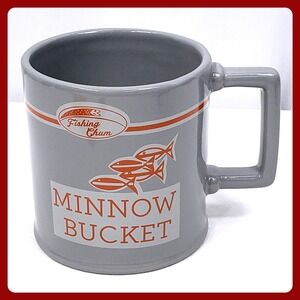 Fishs Eddy West Elm Minnow Bucket Fishing Chum Mug Gray Like New